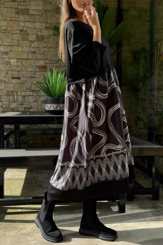 Dominian Smock Dress Wave